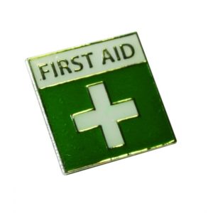 first aid pin badge